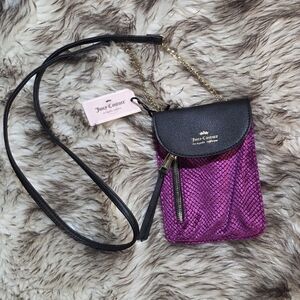 NWT Juicy Couture Pink and Black Crossbody Bag